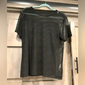 A black see through shirt